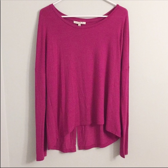 ❄️Express One Eleven Open Back Magenta Sweater - Picture 1 of 4